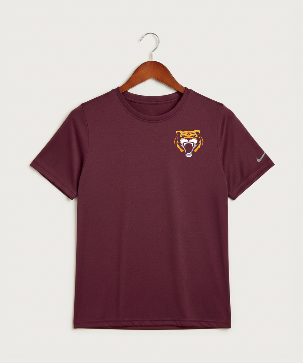 Stewartville High School Football (Boys) - Deep Maroon Nike Youth Swoosh Sleeve rLegend Tee NKDX8787
