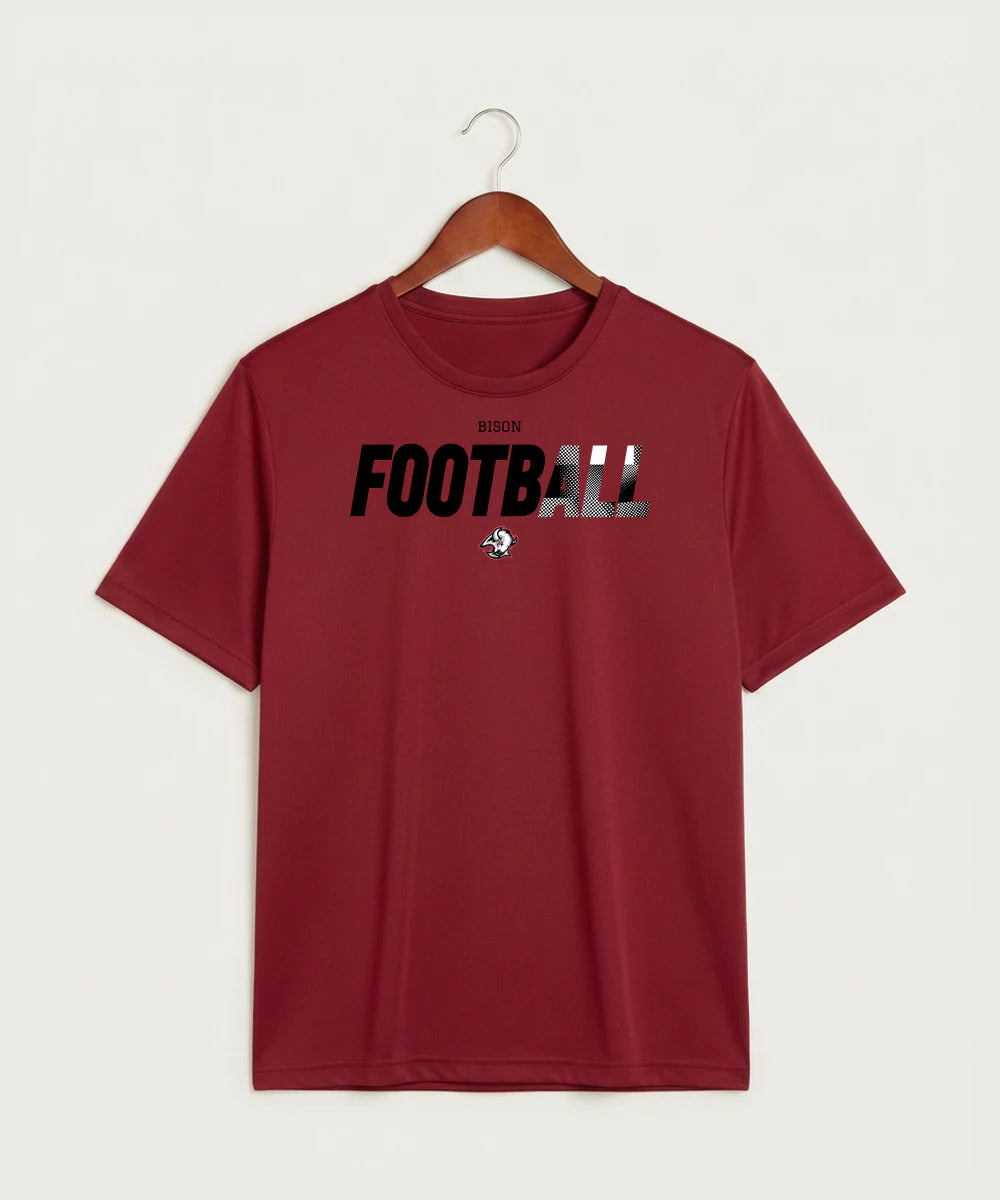 Buffalo High School Football (Boys) - Deep Red Sport-Tek PosiCharge Competitor Tee. ST350