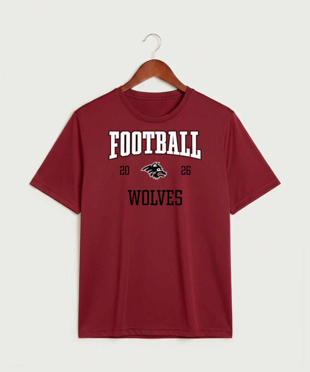 Milaca High School Football (Boys) - Deep Red Sport-Tek PosiCharge Competitor Tee. ST350