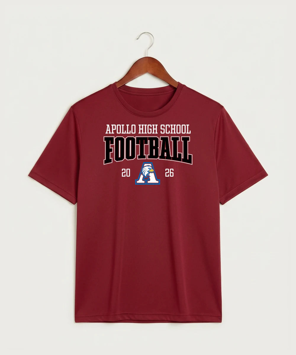 Apollo High School Football (Boys) - Deep Red Sport-Tek PosiCharge Competitor Tee. ST350
