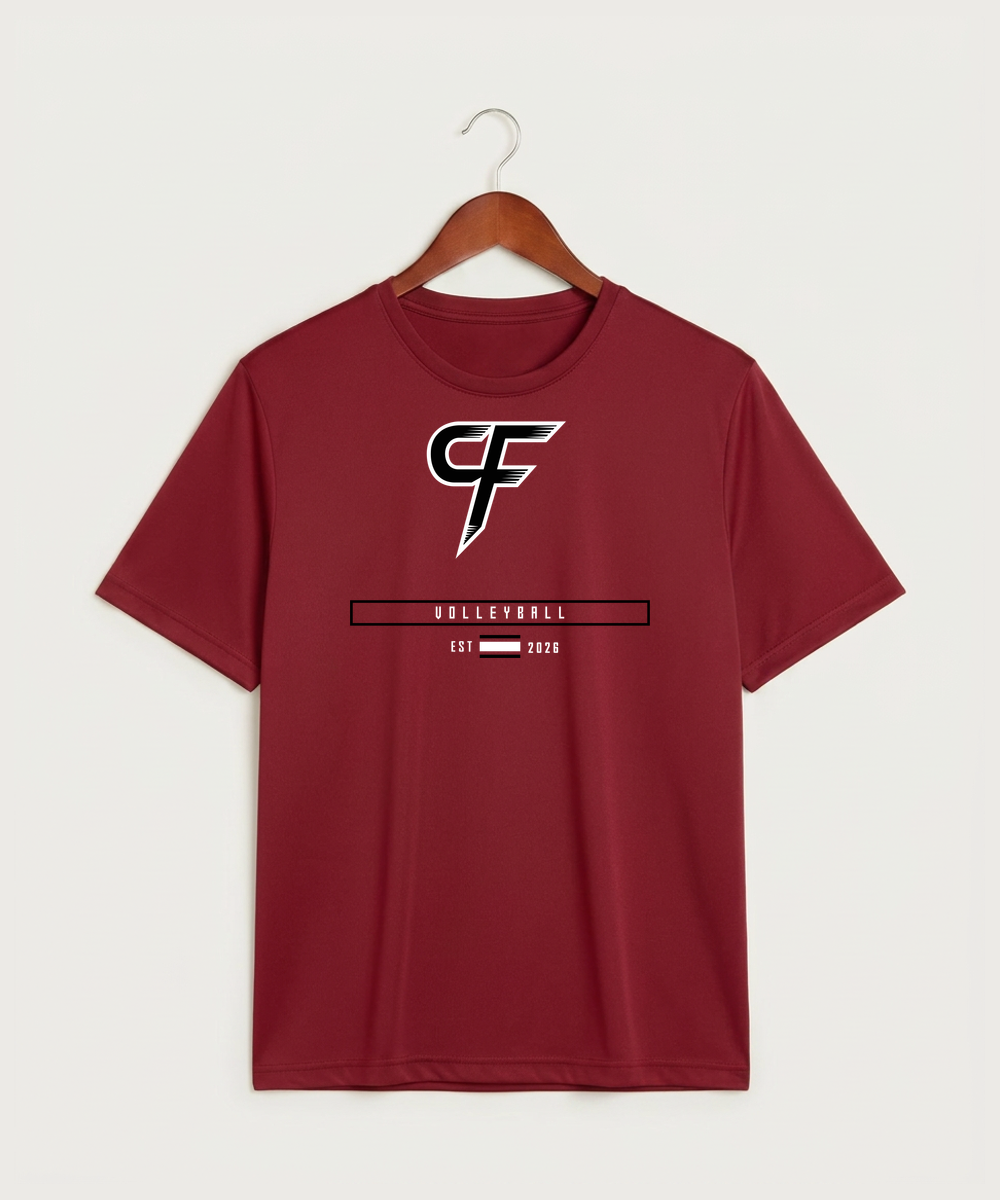 Cannon Falls High School Volleyball (Girls) - Deep Red Sport-Tek PosiCharge Competitor Tee. ST350
