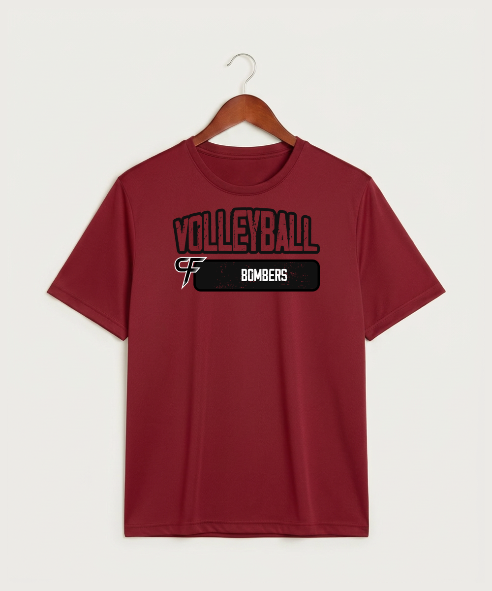 Cannon Falls High School Volleyball (Girls) - Deep Red Sport-Tek PosiCharge Competitor Tee. ST350