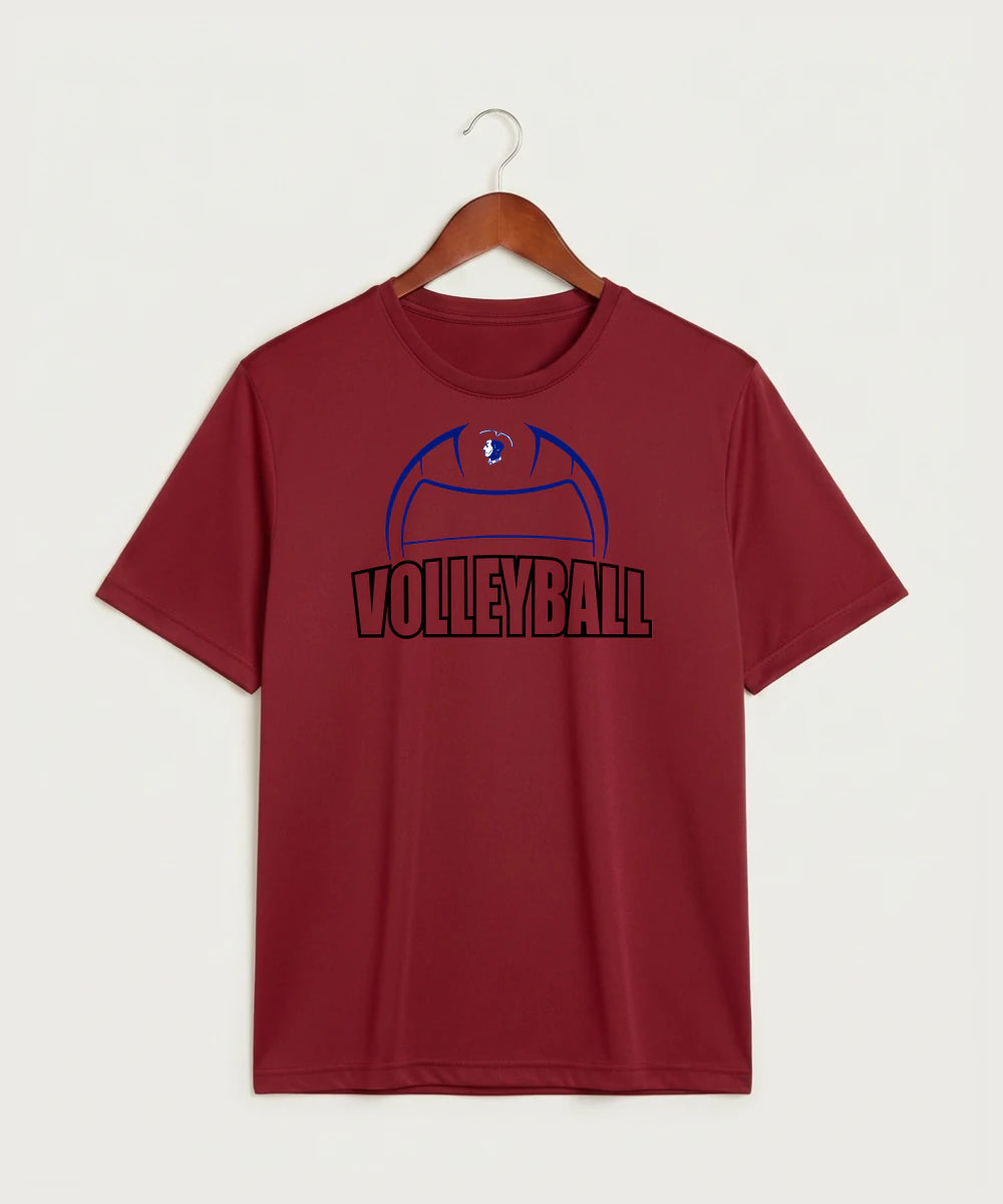 Hills-Beaver Creek High School Volleyball (Girls) - Deep Red Sport-Tek PosiCharge Competitor Tee. ST350