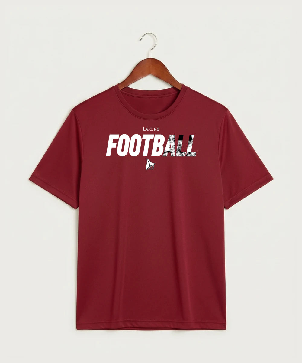 Detroit Lakes Community High School Football (Boys) - Deep Red Sport-Tek PosiCharge Competitor Tee. ST350