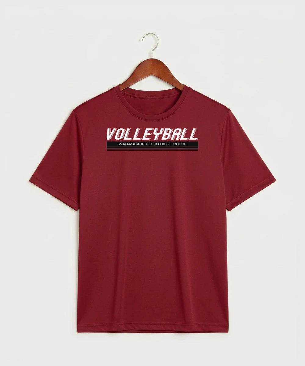 Wabasha Kellogg High School Volleyball (Girls) - Deep Red Sport-Tek PosiCharge Competitor Tee. ST350