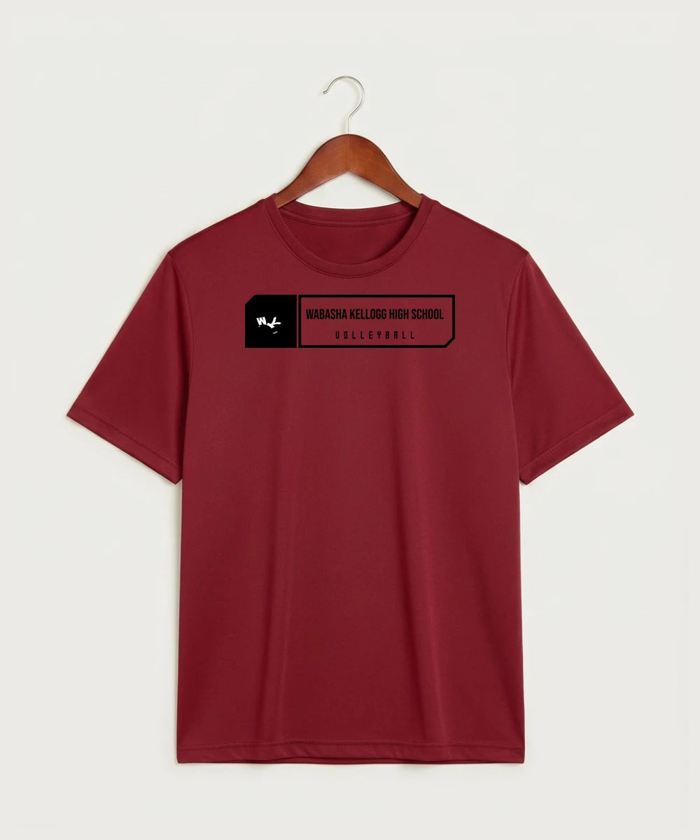 Wabasha Kellogg High School Volleyball (Girls) - Deep Red Sport-Tek PosiCharge Competitor Tee. ST350