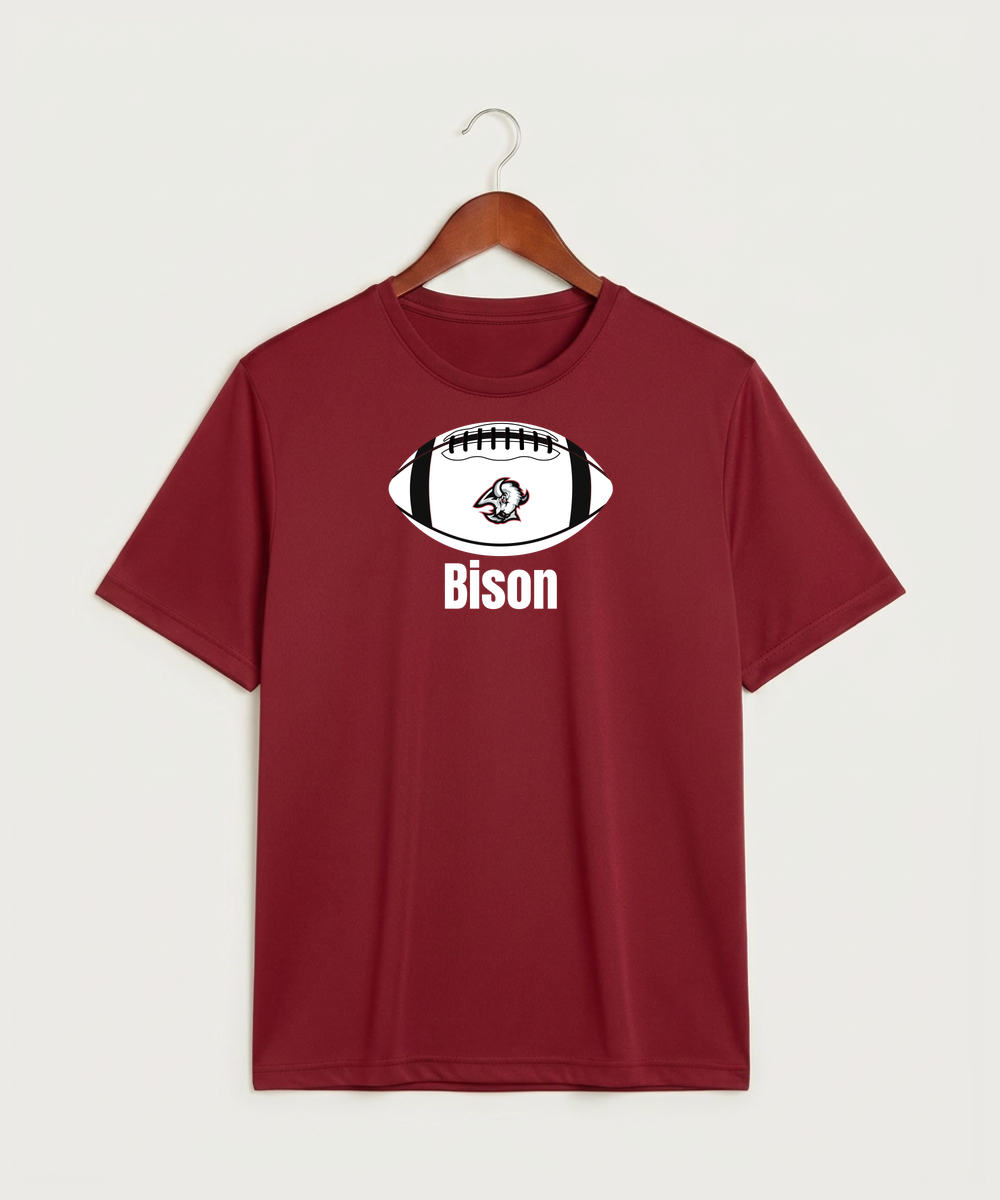 Buffalo High School Football (Boys) - Deep Red Sport-Tek PosiCharge Competitor Tee. ST350