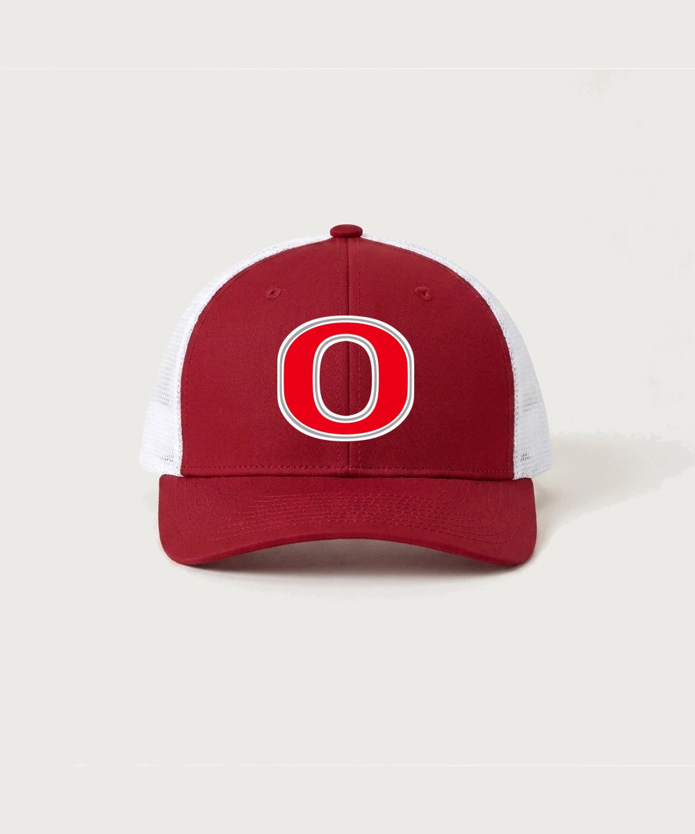 Osakis High School Athletics Coed - Deep Red/ White Sport-Tek Club Trucker Cap STC46