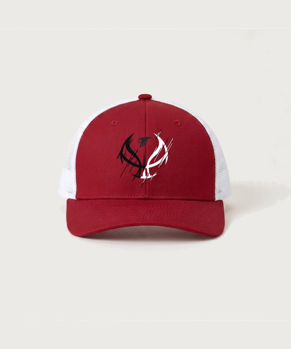 Sauk Valley Community College Basketball Team Store - Deep Red/ White Sport-Tek Club Trucker Cap STC46