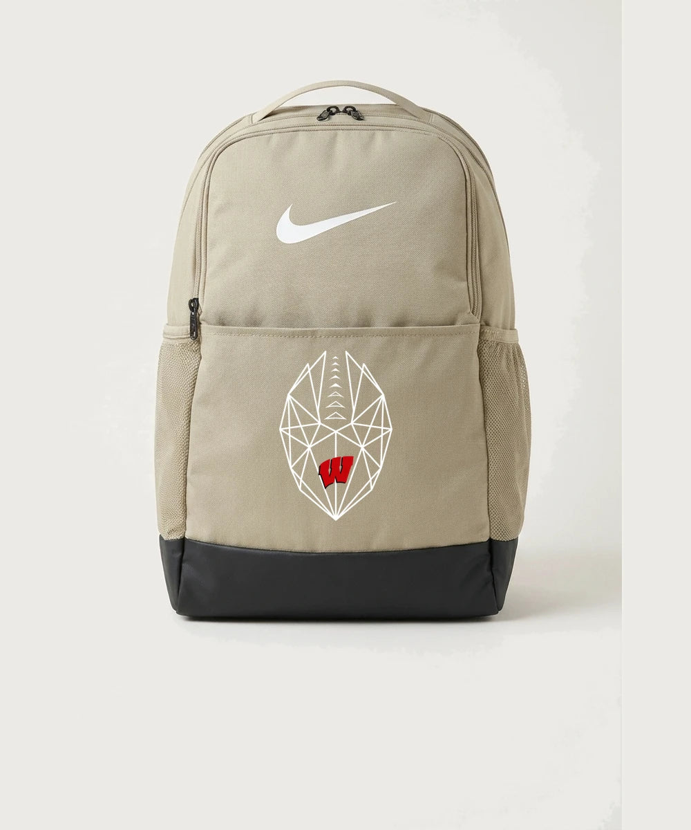 Wisconsin Lutheran High School Football (Boys) - Desert Khaki Nike Brasilia Medium Backpack NKDH7709