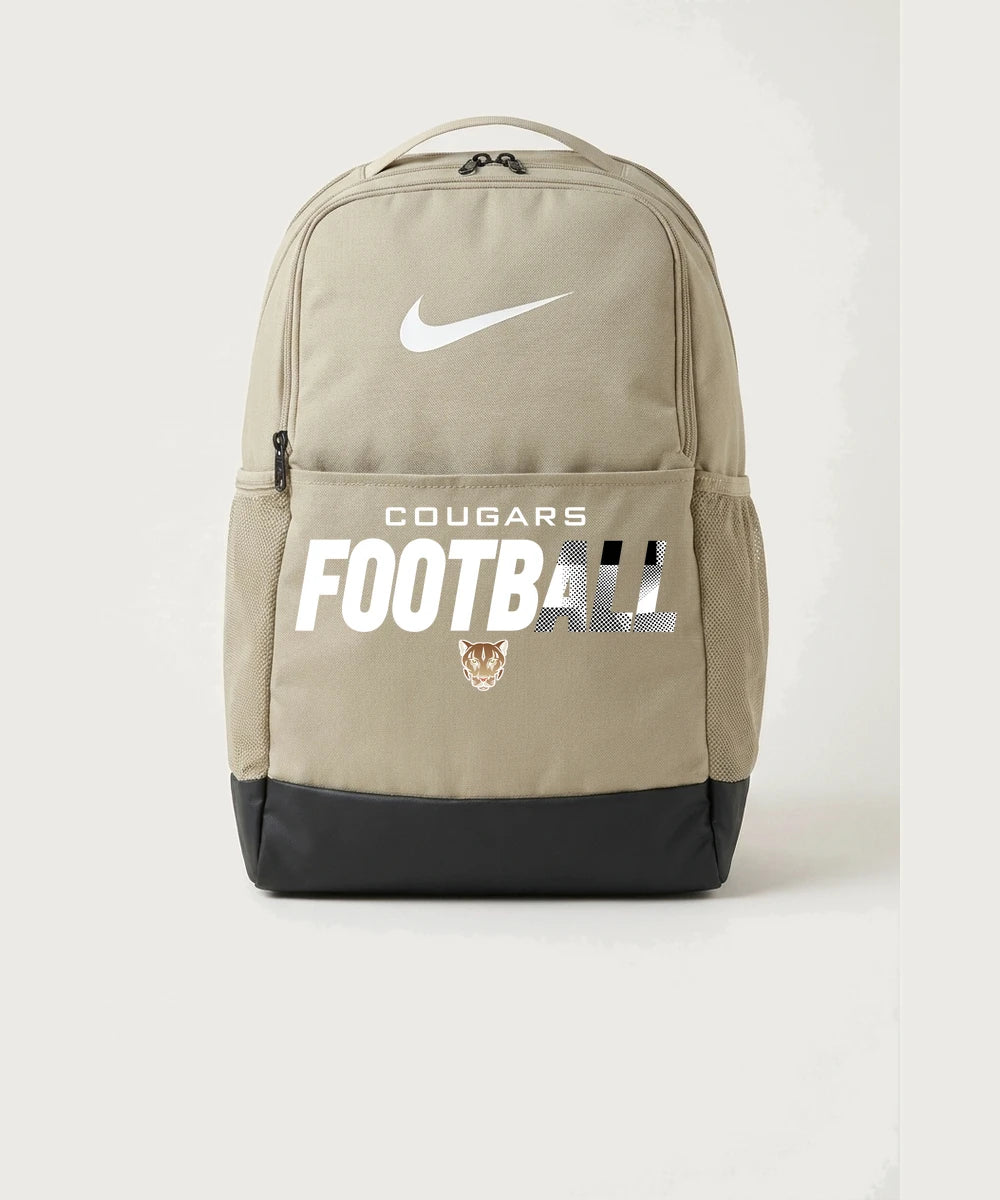 Ada Borup High School Football (Boys) - Desert Khaki Nike Brasilia Medium Backpack NKDH7709