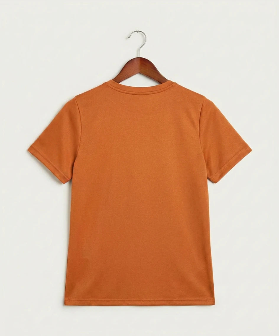 Park Rapids Area High School Football (Boys) - Desert Orange Nike Youth Swoosh Sleeve rLegend Tee NKDX8787 (back)