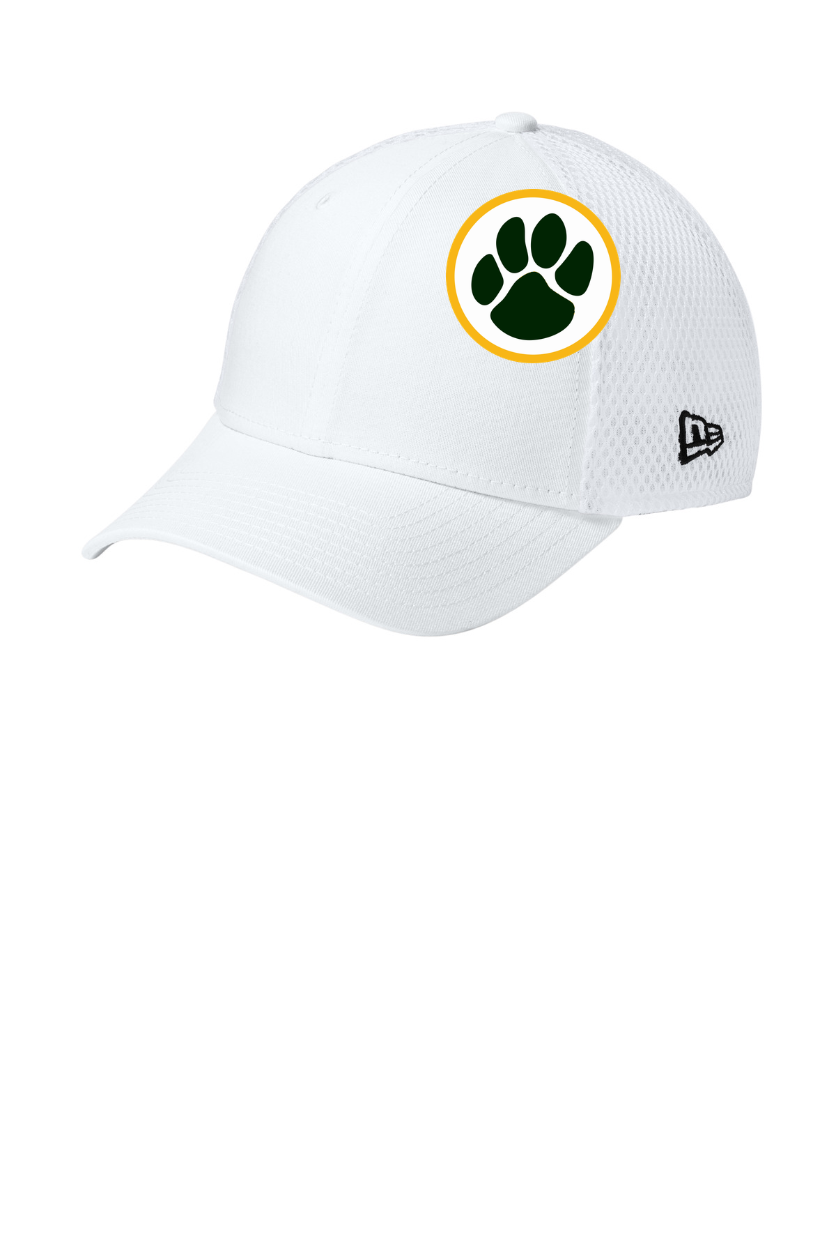 Ashwaubenon High School Football (Boys) - Flag White/ White New Era - Stretch Mesh Cap. NE1020