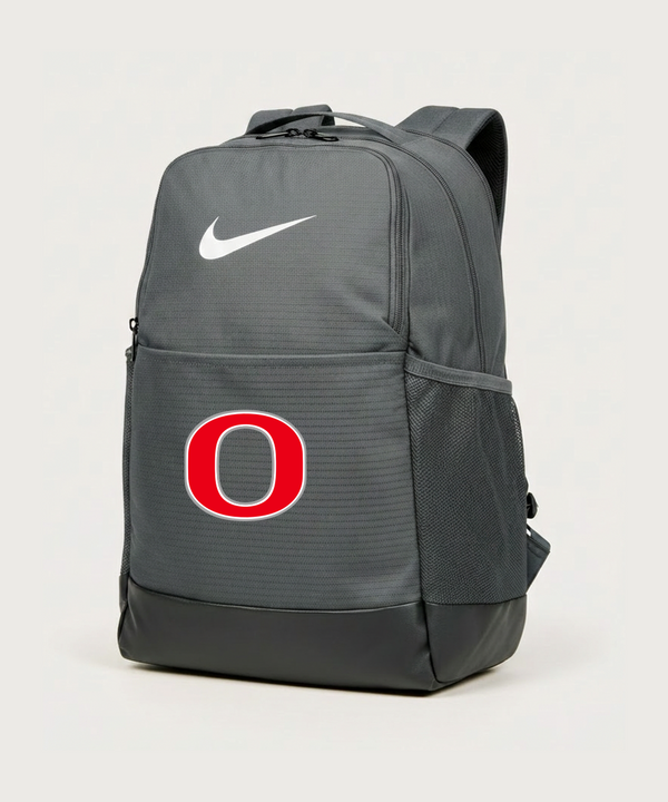 Osakis High School Athletics Coed - Flint Grey Nike Brasilia Medium Backpack NKDH7709