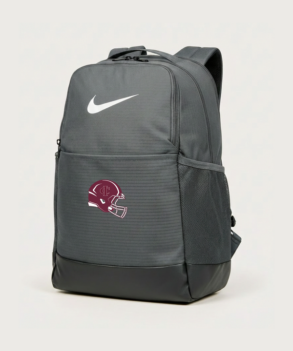 Crosby Ironton High School Football (Boys) - Flint Grey Nike Brasilia Medium Backpack NKDH7709
