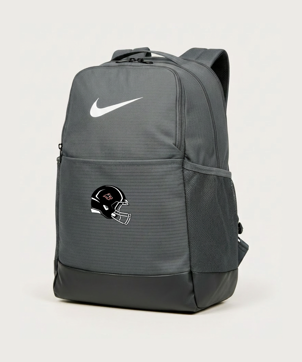 Milaca High School Football (Boys) - Flint Grey Nike Brasilia Medium Backpack NKDH7709
