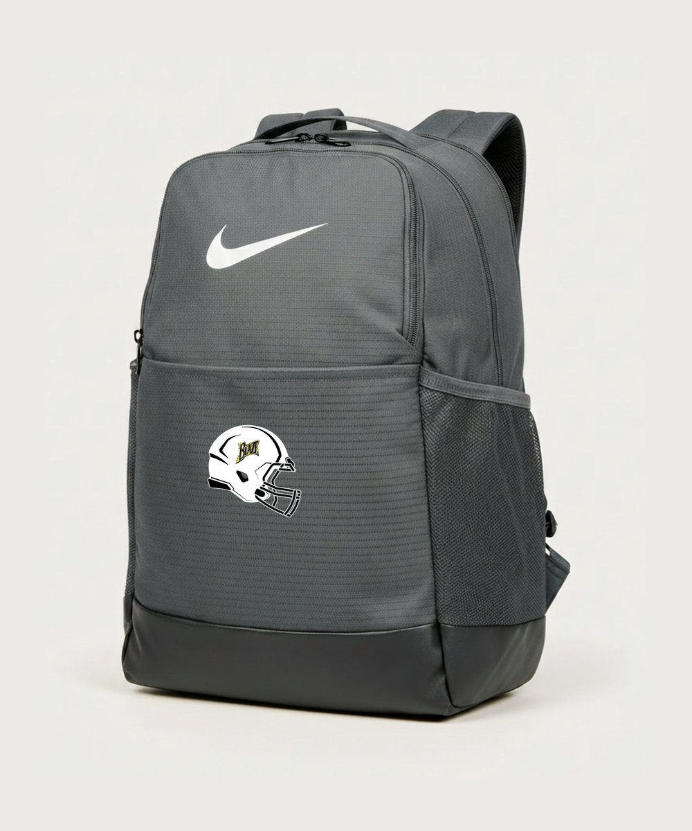 Burnsville High School Football (Boys) - Flint Grey Nike Brasilia Medium Backpack NKDH7709