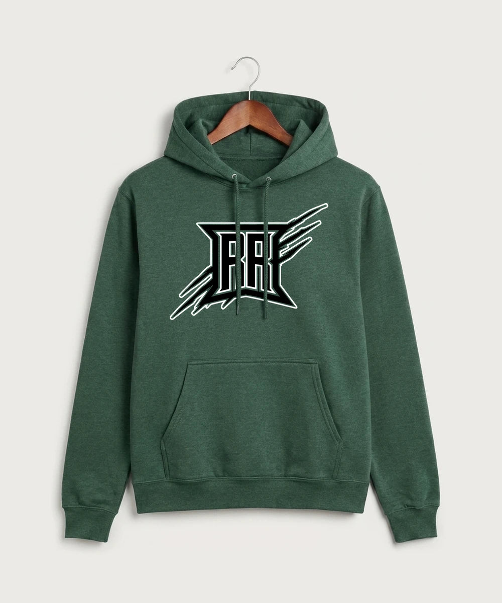 Rock Ridge High School Football (Boys) - Forest Green Heather Port & Co Core Fleece Pullover Hooded Sweatshirt. PC78H