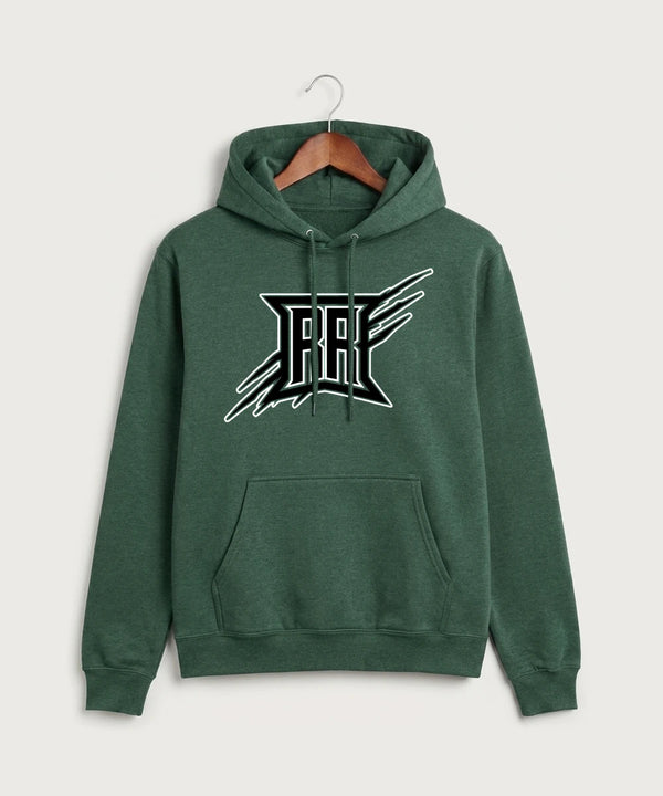 Rock Ridge High School Football (Boys) - Forest Green Heather Port & Co Core Fleece Pullover Hooded Sweatshirt. PC78H