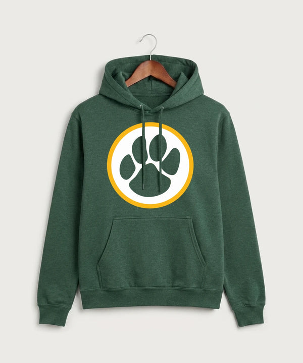 Ashwaubenon High School Football (Boys) (Sandbox) - Forest Green Heather Port & Co Core Fleece Pullover Hooded Sweatshirt. PC78H