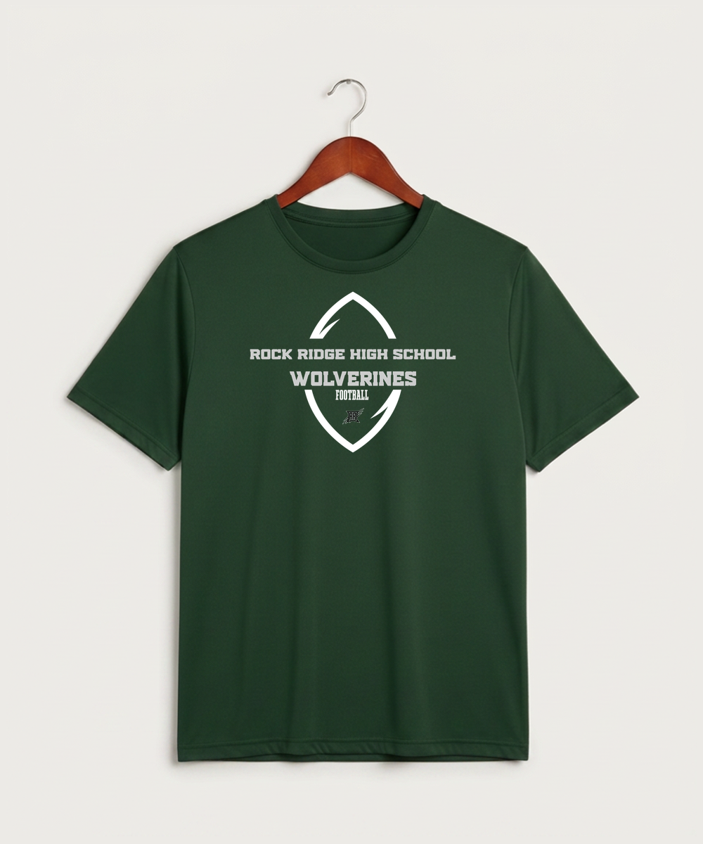 Rock Ridge High School Football (Boys) - Forest Green Sport-Tek PosiCharge Competitor Tee. ST350