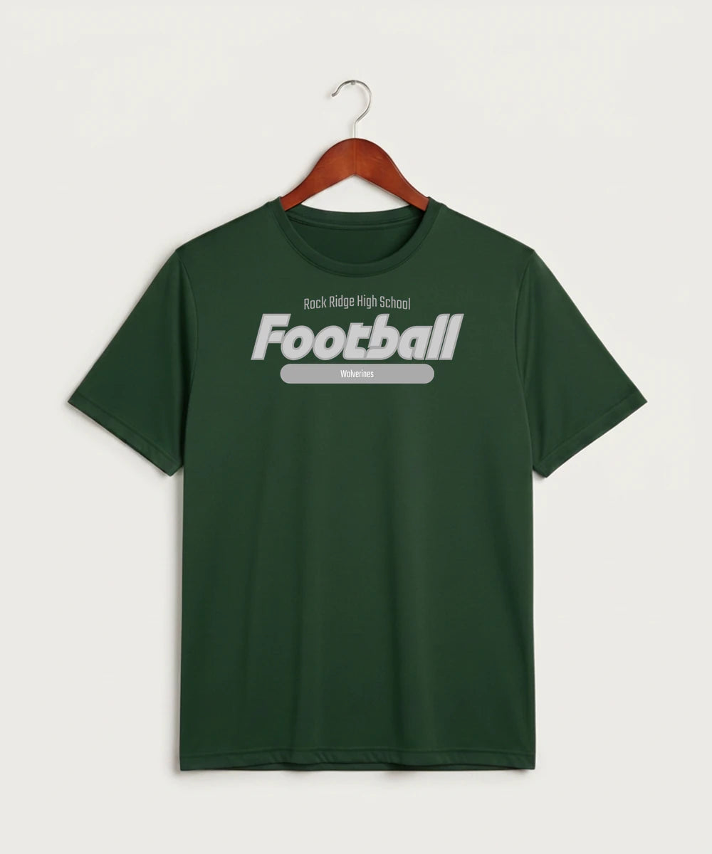 Rock Ridge High School Football (Boys) - Forest Green Sport-Tek PosiCharge Competitor Tee. ST350