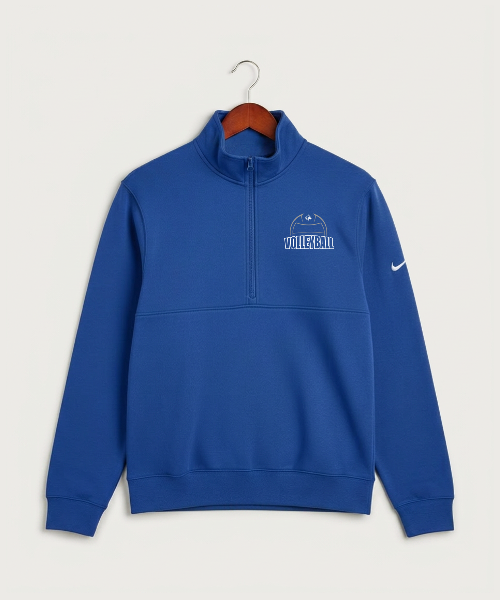 Owatonna High School Volleyball (Girls) - Game Royal Nike Club Fleece Sleeve Swoosh 1/2-Zip NKDX6718