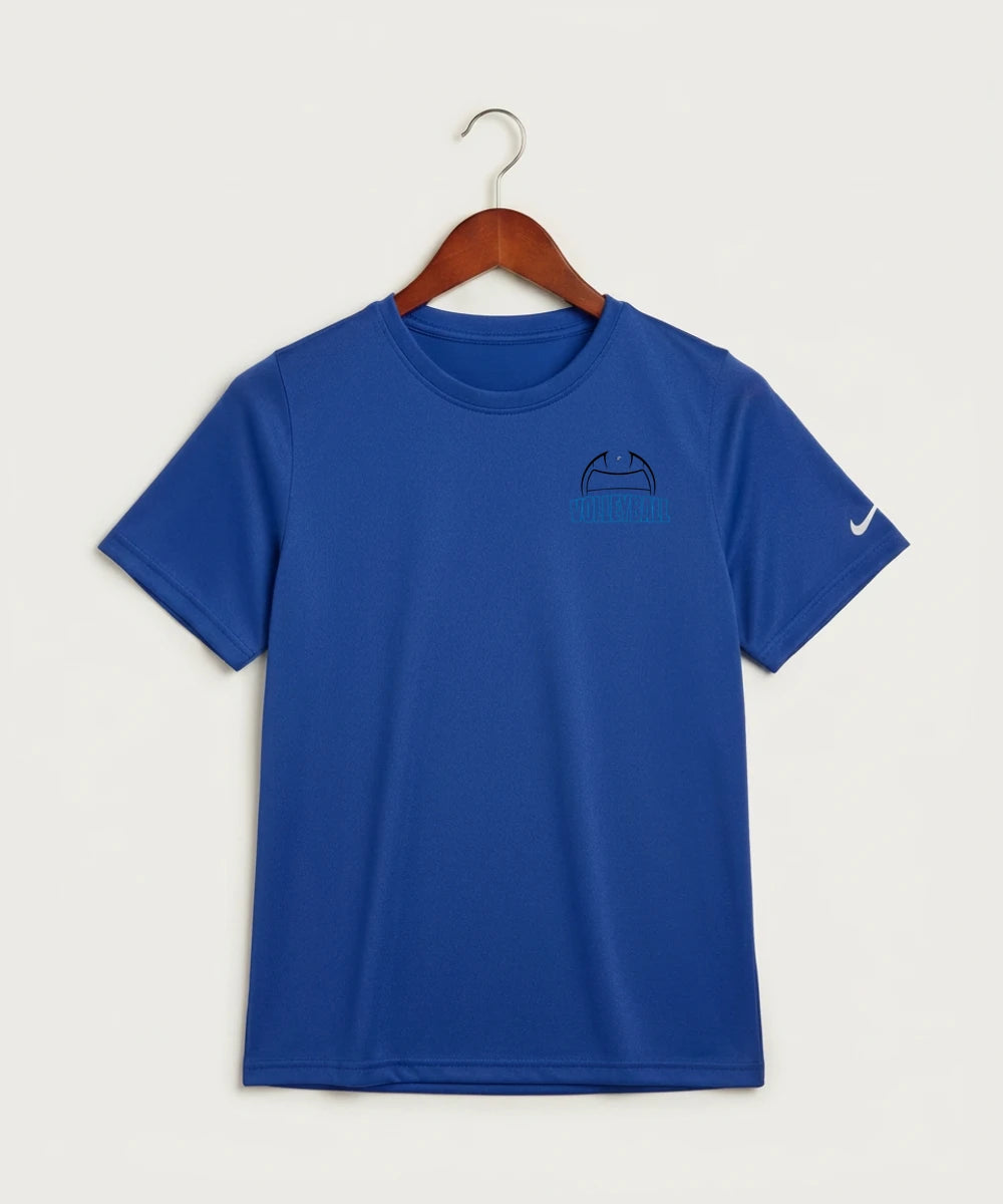 Eastview High School Volleyball (Girls) - Game Royal Nike Youth Swoosh Sleeve rLegend Tee NKDX8787