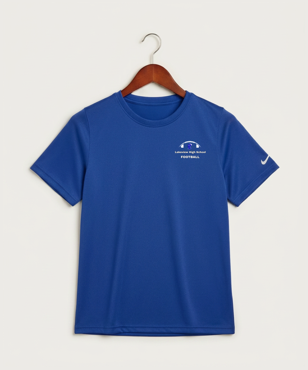 Lakeview High School Football (Boys) - Game Royal Nike Youth Swoosh Sleeve rLegend Tee NKDX8787