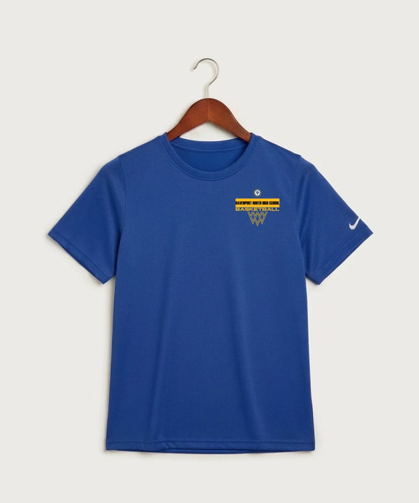 Davenport North High School Basketball Team Store - Game Royal Nike Youth Swoosh Sleeve rLegend Tee NKDX8787