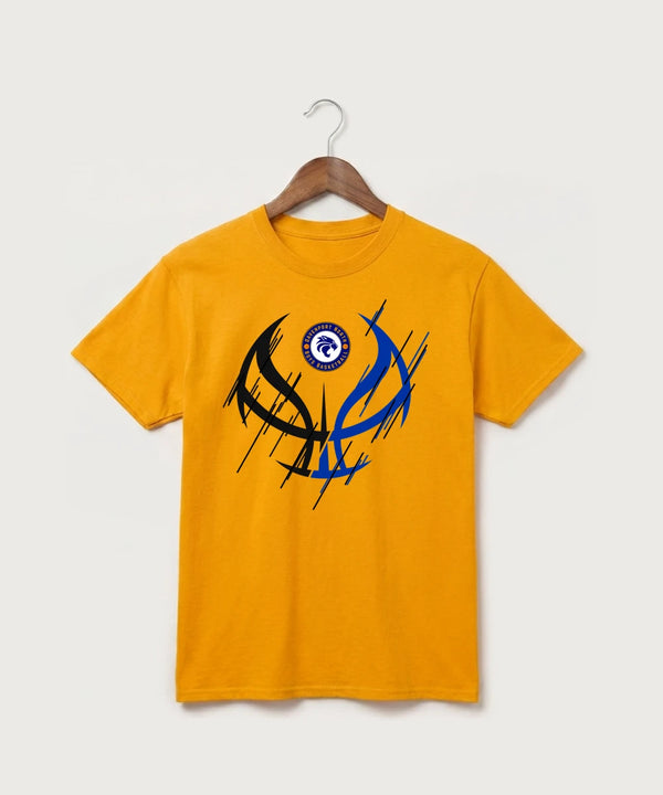 Davenport North High School Basketball Team Store - Gold Port & Co Core Cotton Tee. PC54