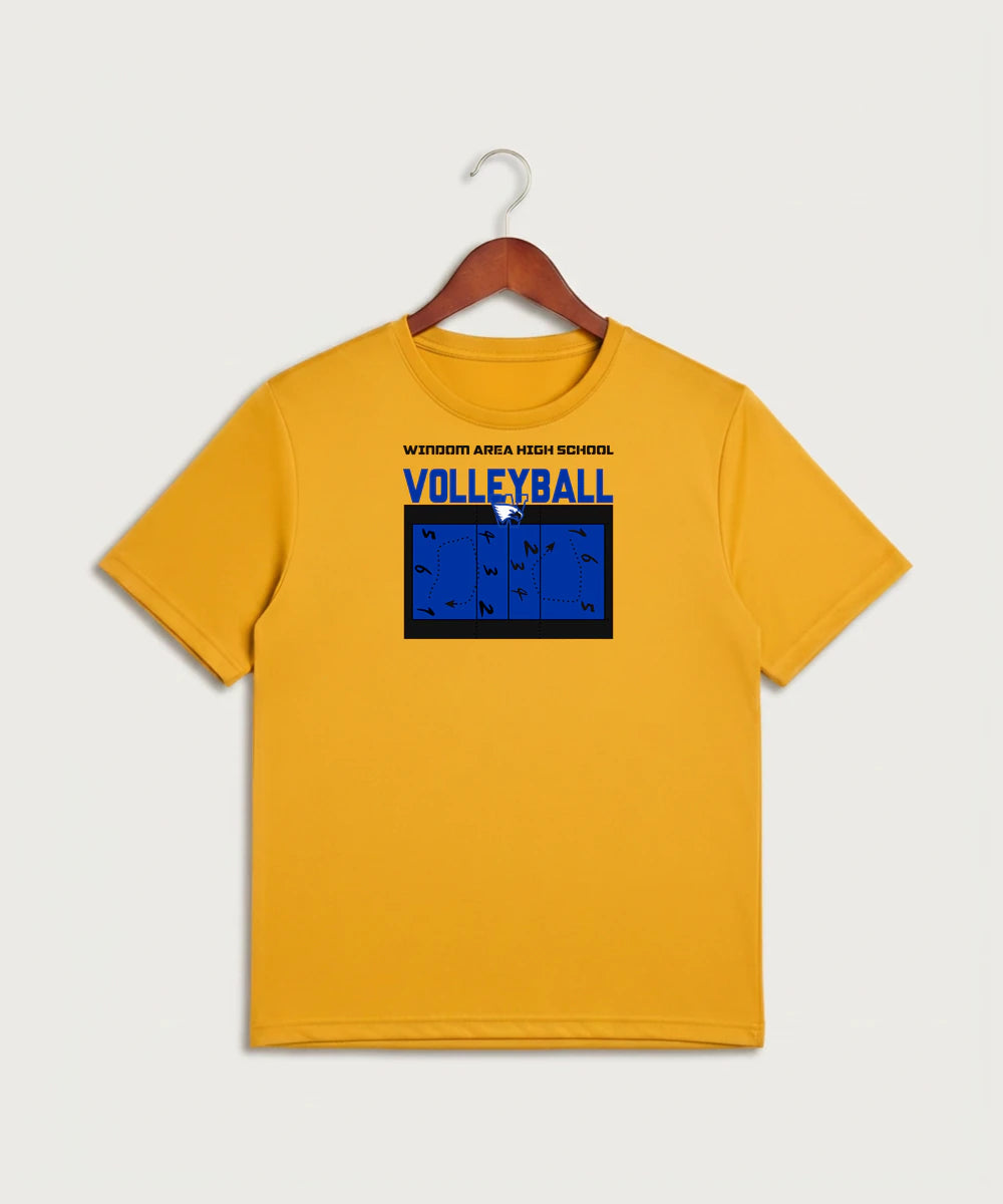 Windom Area High School Volleyball (Girls) - Gold Sport-Tek PosiCharge Competitor Tee. ST350