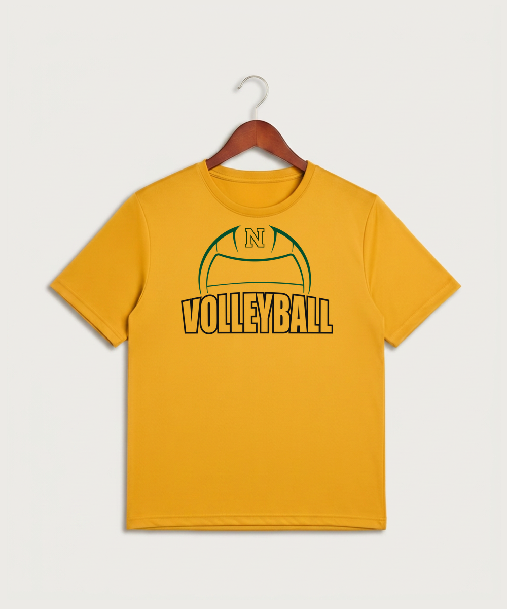 Nevis High School Volleyball (Girls) - Gold Sport-Tek PosiCharge Competitor Tee. ST350