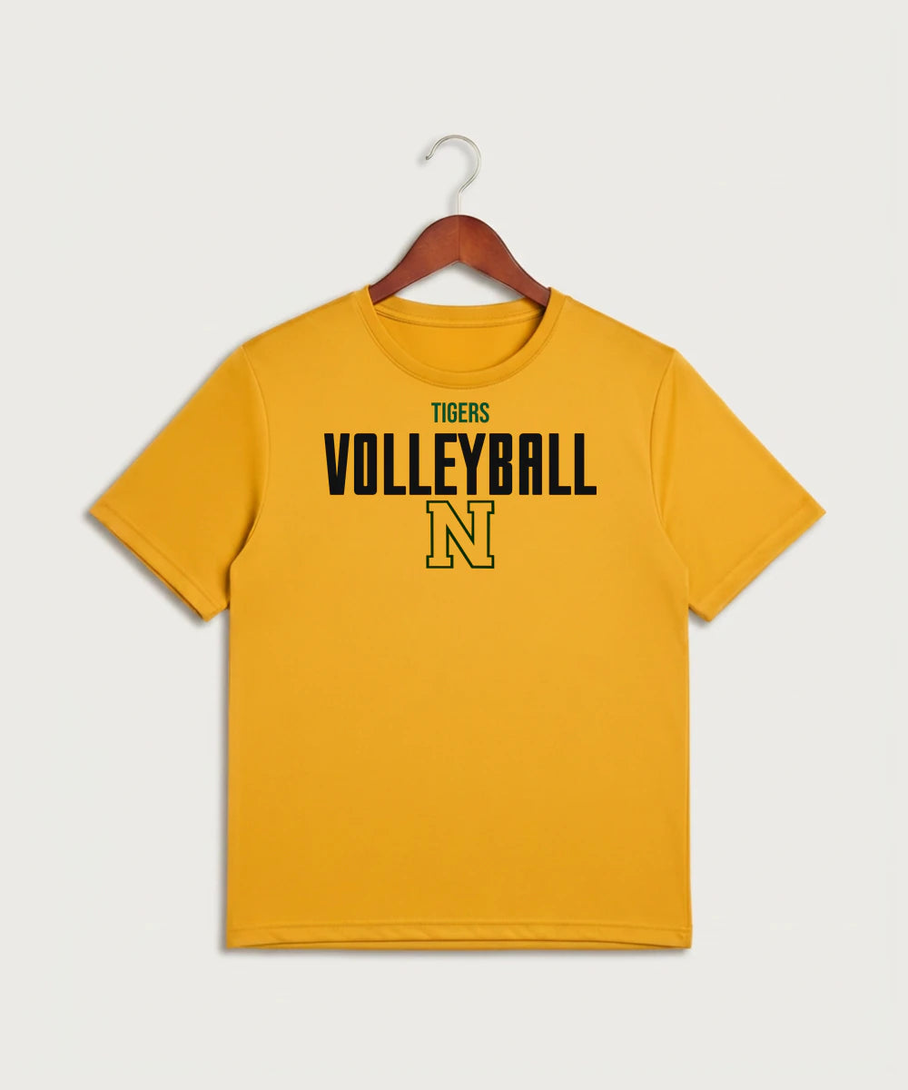 Nevis High School Volleyball (Girls) - Gold Sport-Tek PosiCharge Competitor Tee. ST350