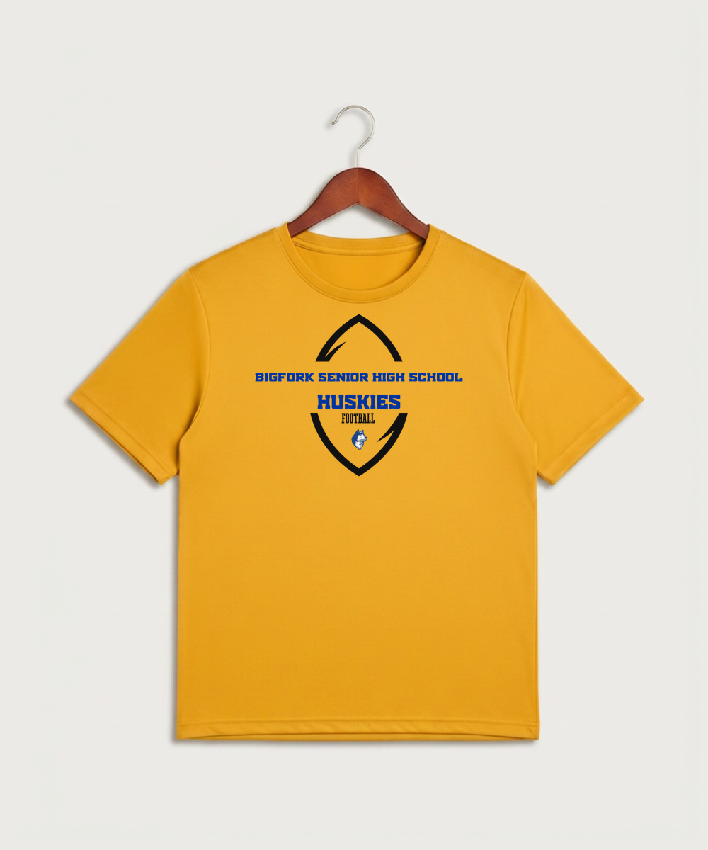 Bigfork Senior High School Football (Boys) - Gold Sport-Tek PosiCharge Competitor Tee. ST350