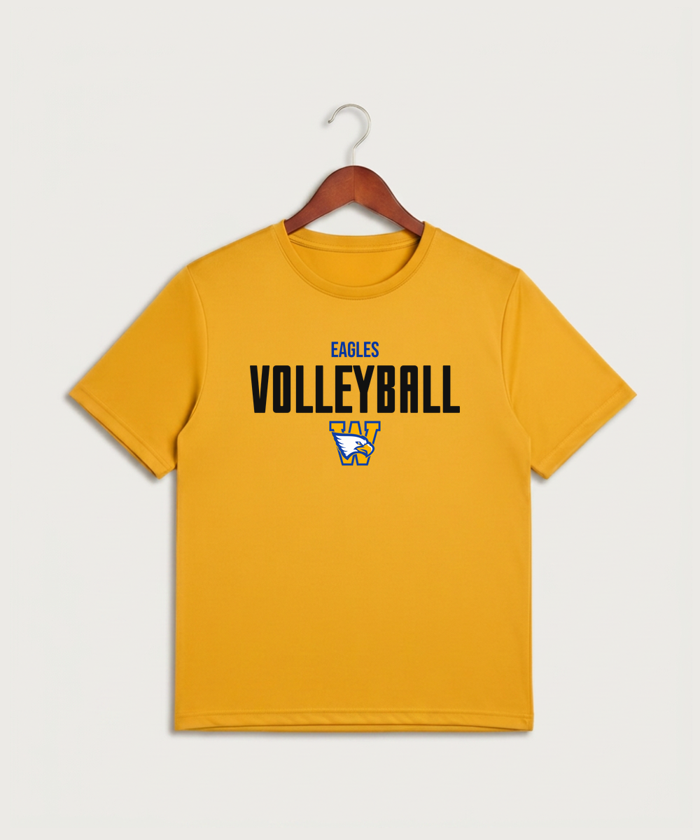 Windom Area High School Volleyball (Girls) - Gold Sport-Tek PosiCharge Competitor Tee. ST350