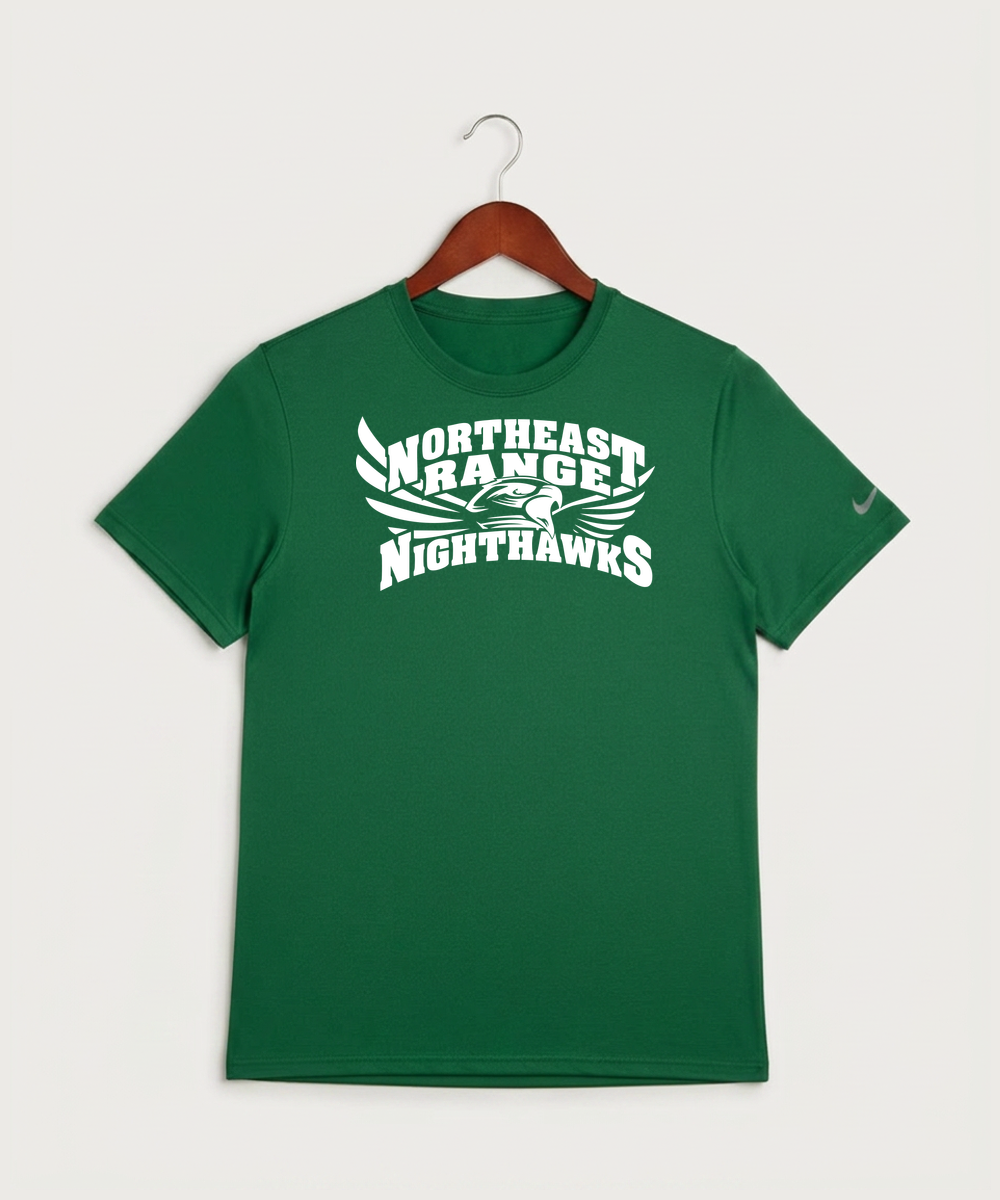 Northeast Range High School Volleyball (Girls) - Gorge Green Nike Swoosh Sleeve rLegend Tee NKDX8730