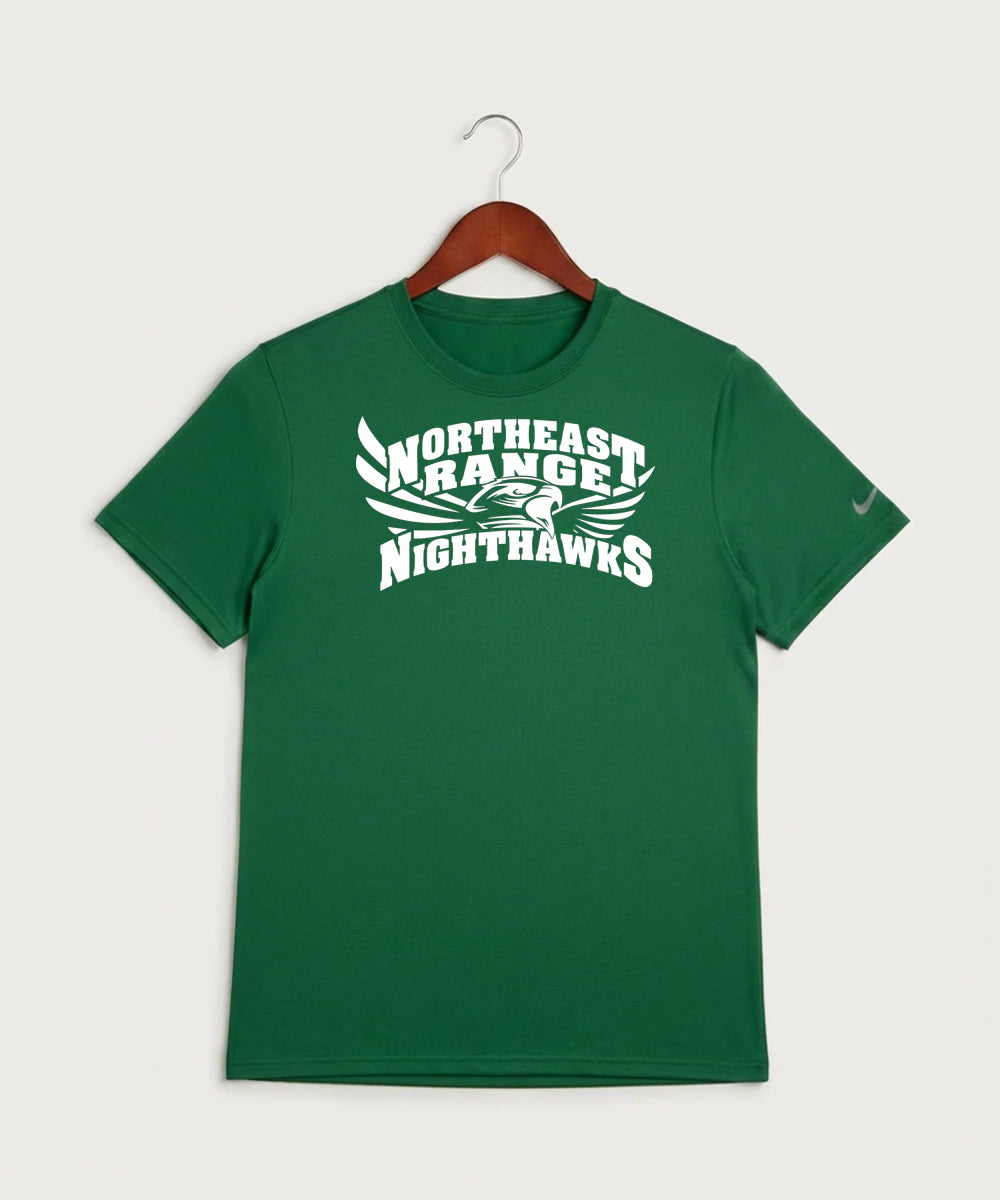 Northeast Range High School Volleyball (Girls) - Gorge Green Nike Swoosh Sleeve rLegend Tee NKDX8730