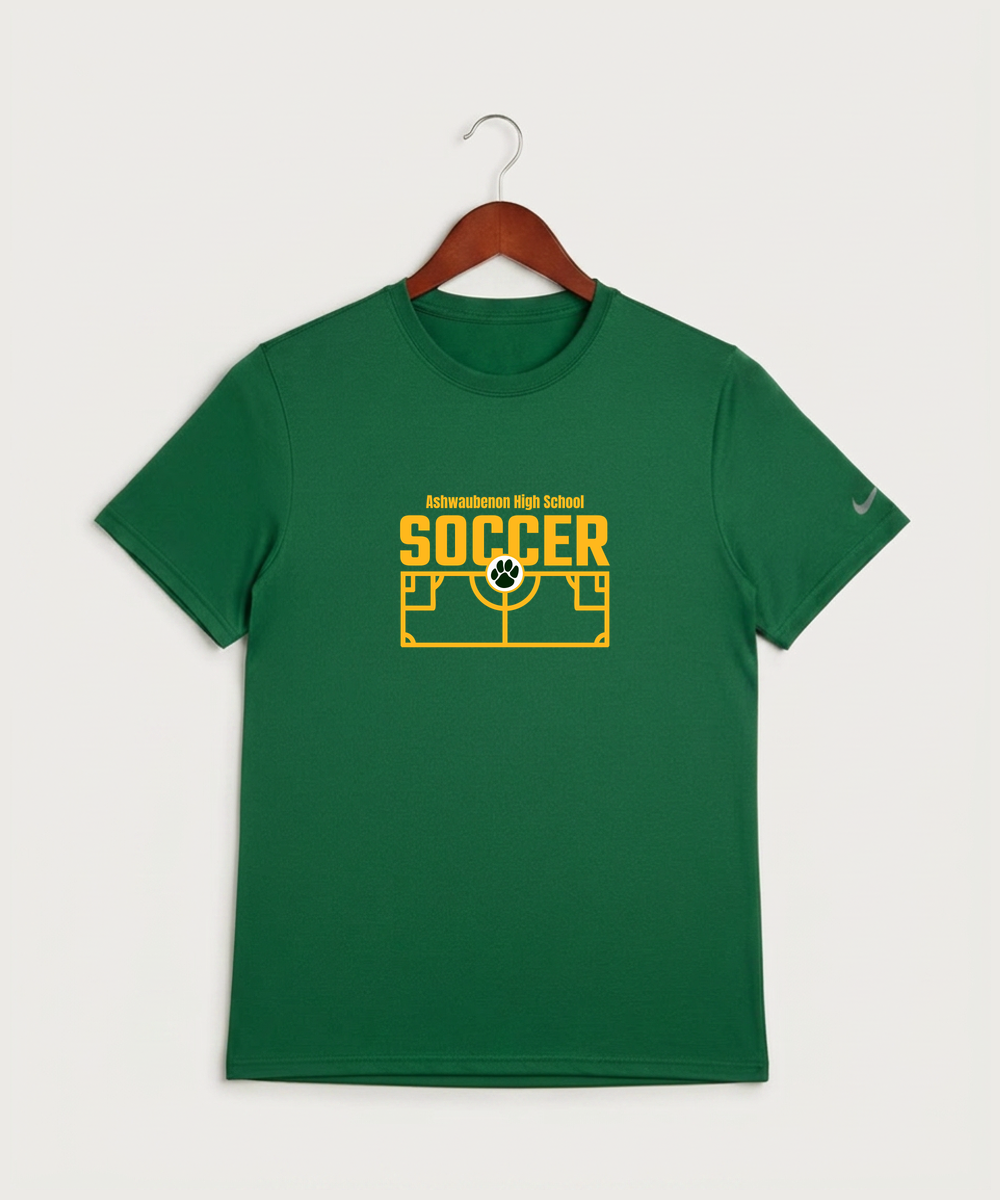Ashwaubenon High School Soccer (Boys) - Gorge Green Nike Swoosh Sleeve rLegend Tee NKDX8730