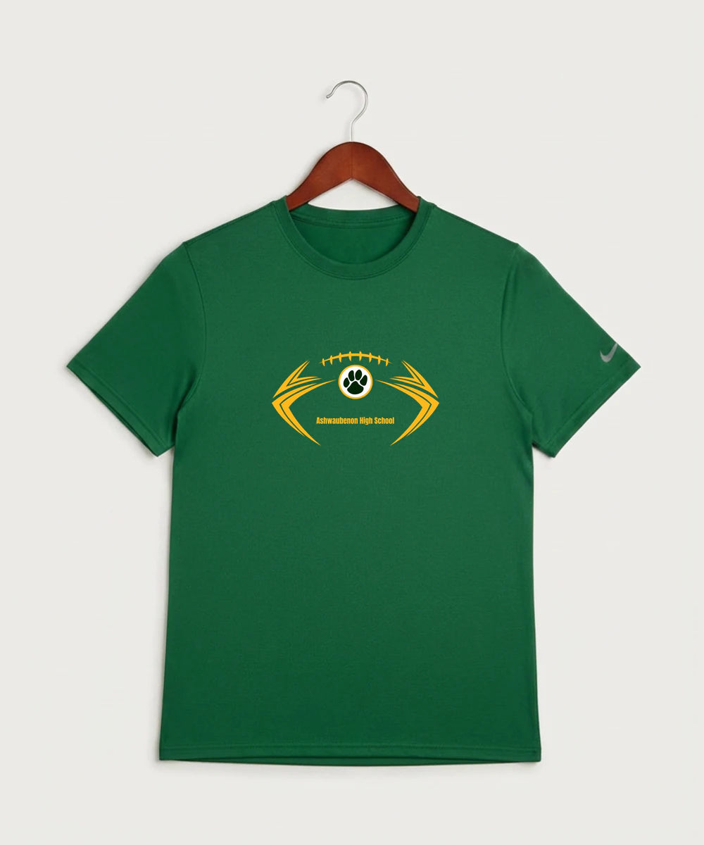Ashwaubenon High School Football (Boys) - Gorge Green Nike Swoosh Sleeve rLegend Tee NKDX8730