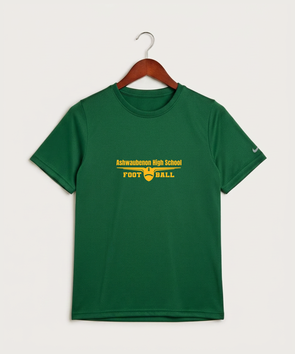 Ashwaubenon High School Football (Boys) - Gorge Green Nike Youth Swoosh Sleeve rLegend Tee NKDX8787