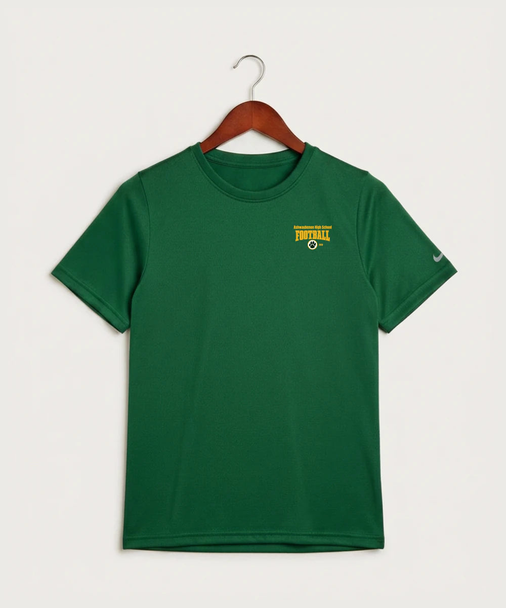 Ashwaubenon High School Football (Boys) - Gorge Green Nike Youth Swoosh Sleeve rLegend Tee NKDX8787