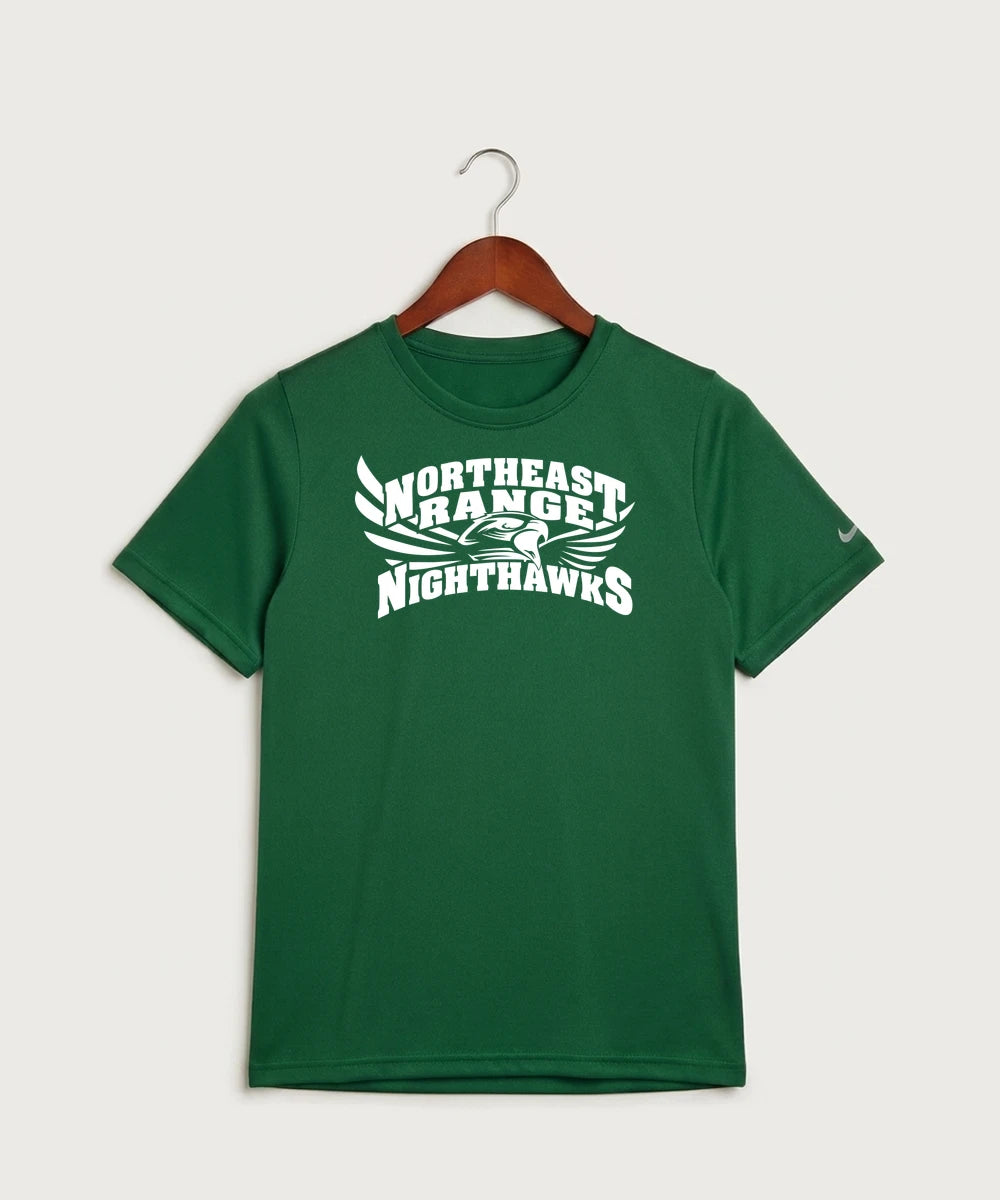 Northeast Range High School Volleyball (Girls) - Gorge Green Nike Youth Swoosh Sleeve rLegend Tee NKDX8787