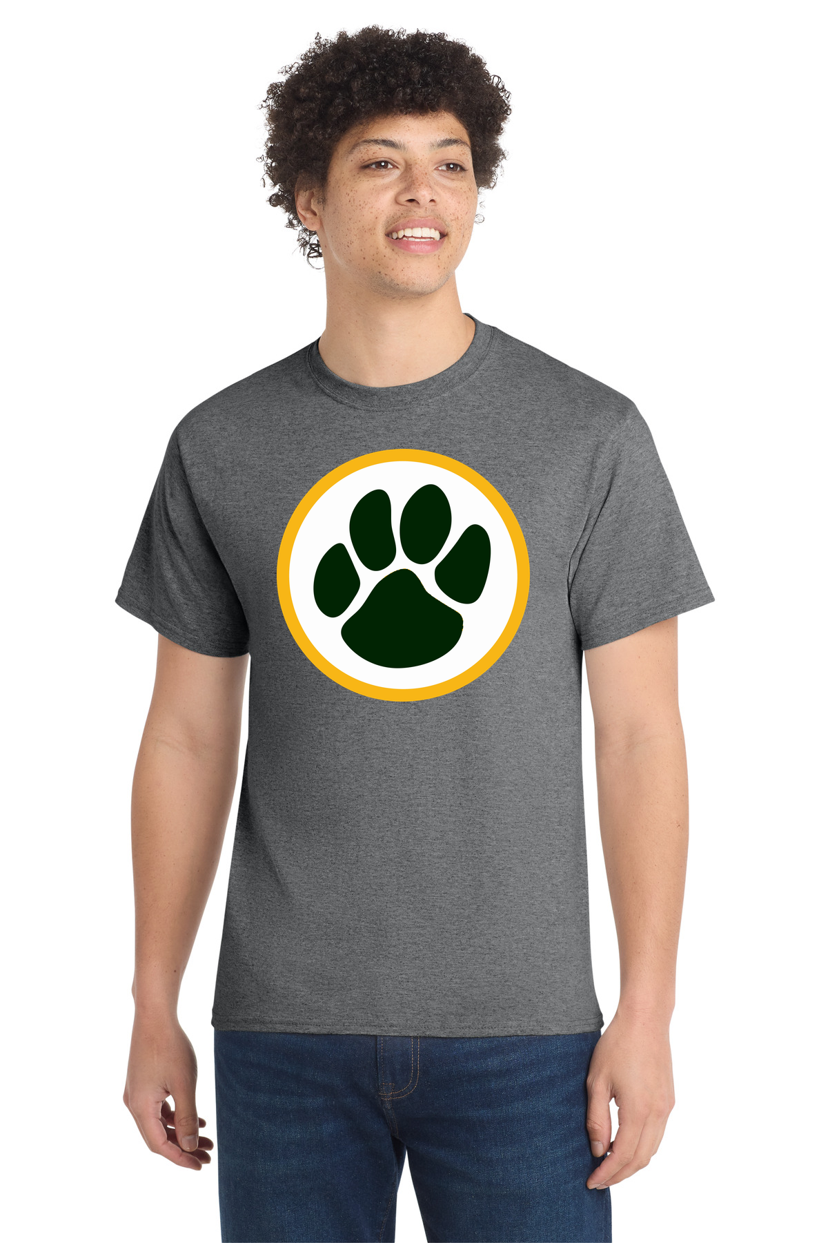 Ashwaubenon High School Football (Boys) - Graphite Heather Port & Co Core Cotton Tee. PC54