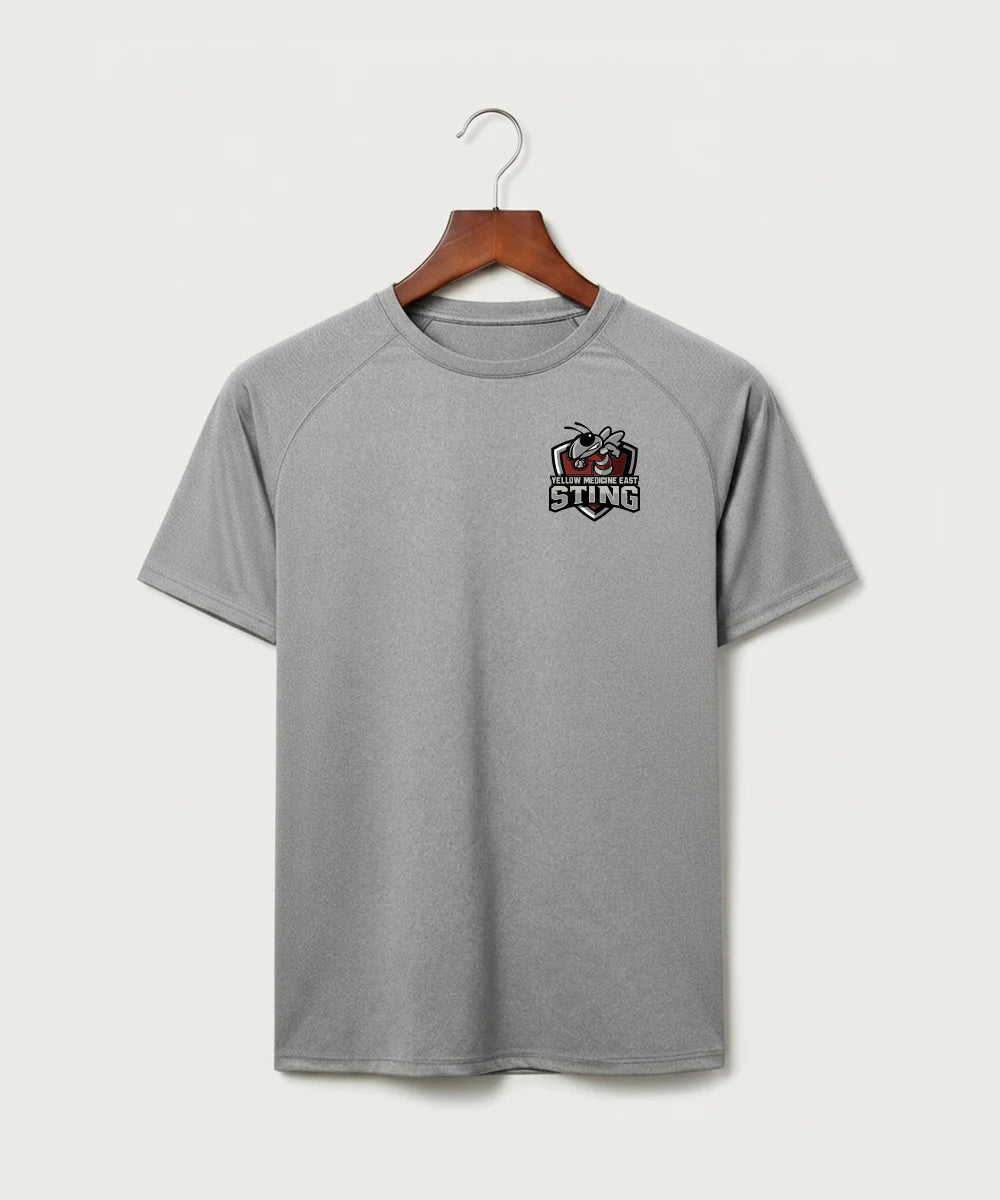 Yellow Medicine East High School Football (Boys) - Gray Tee - Left Chest