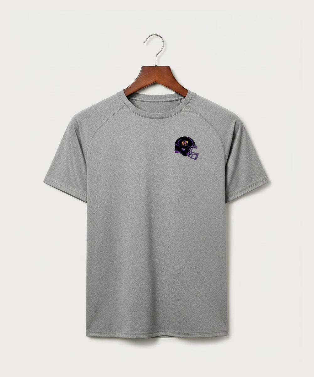 International Falls High School Football (Boys) - Gray Tee - Left Chest