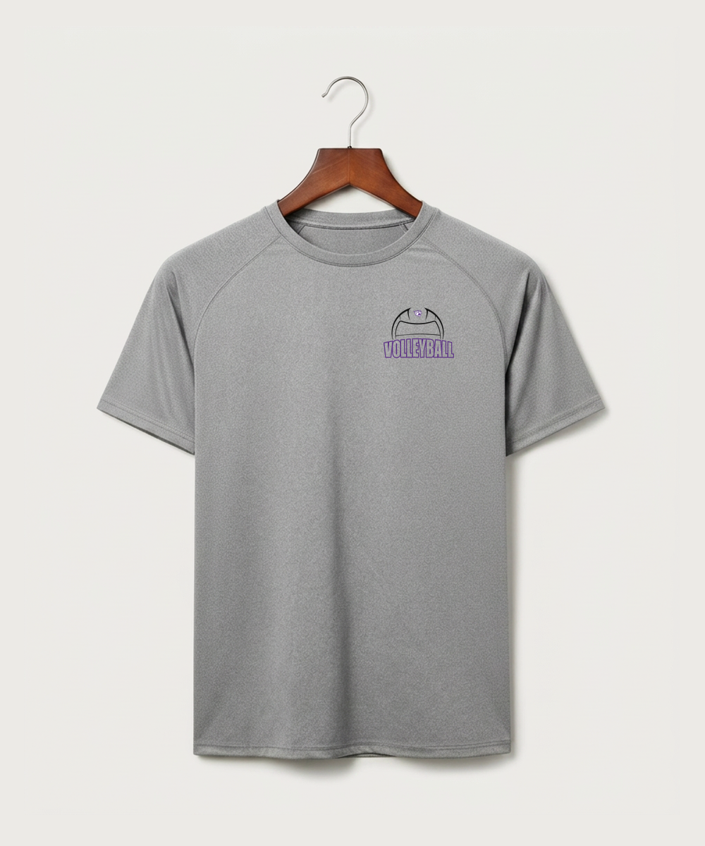 Goodhue High School Volleyball (Girls) - Gray Tee - Left Chest