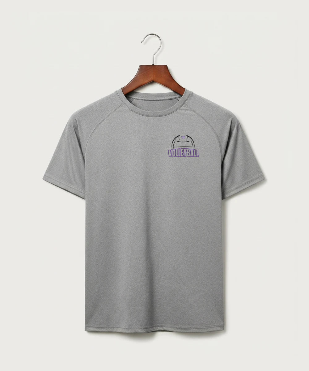 Goodhue High School Volleyball (Girls) - Gray Tee - Left Chest