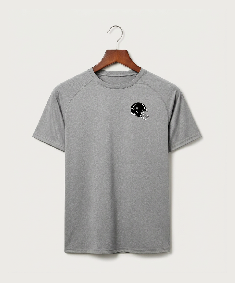 Border West Football (Boys) - Gray Tee - Left Chest