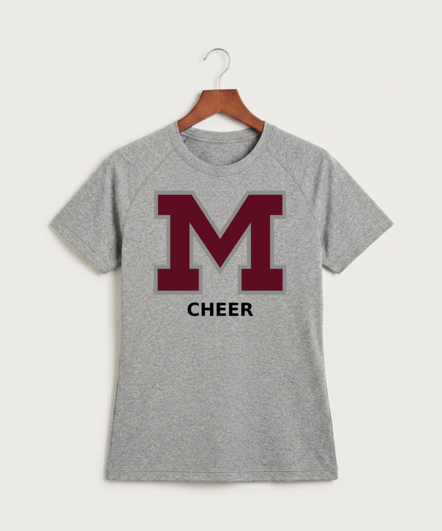 Moline Cheer general - Gray Tee - Full Front